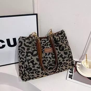 Женская сумка-тоут большой вместимости для отдыха и отпуска 2024 года, модная сумка через плечо в стиле Pomessian чёрный