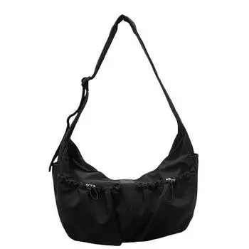 Женская сумка-тоут большой вместимости, однотонная сумка через плечо, сумка для поездок на работу чёрный