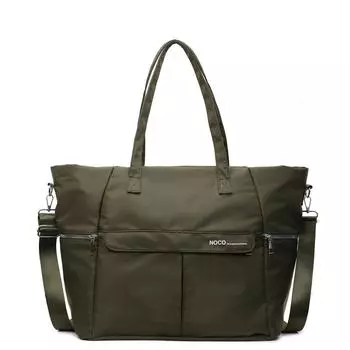 Женская сумка-тоут большой вместимости, сумка через плечо, однотонная студенческая сумка на плечо зелёный