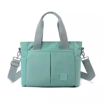 Женская сумка-тоут большой вместимости, уличная нейлоновая сумка на плечо, сумка для матери среднего возраста, многофункциональная сумка-кроссбоди для поездок на работу Small светло-синий