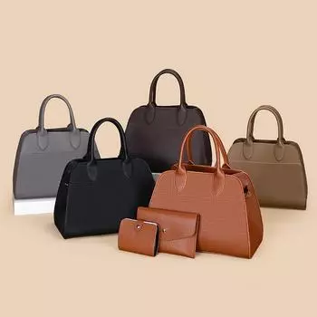 Женская сумка-тоут для матери и ребенка из набора из нескольких предметов большой вместимости 2024 года single package чёрный