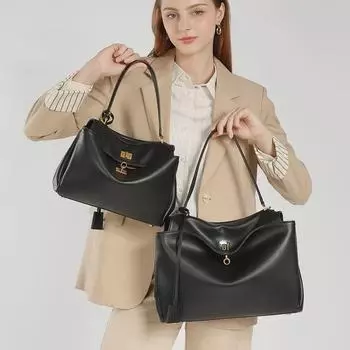 Женская сумка-тоут и кроссбоди из натуральной кожи высшего качества - большая вместимость