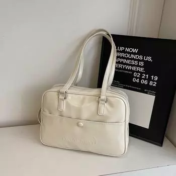 Женская сумка-тоут и рюкзак в стиле ретро красного цвета с подмышками, большой вместимости, осень/зима 2024 г. розовый