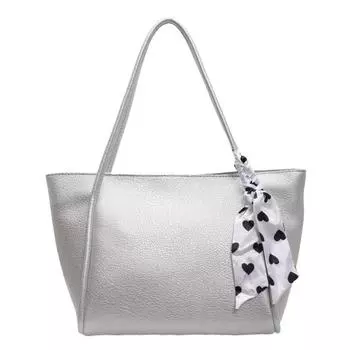 Женская сумка-тоут из искусственной кожи Chic Hobo Bag Большая вместительная дорожная сумка для отдыха на открытом воздухе (белый)