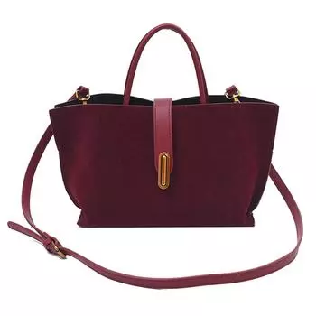 Женская сумка-тоут из искусственной замши, модная сумка для переноски, однотонная стильная сумка-тоут, дизайнерская сумка-тоут, простая сумка для поездок на работу Brown