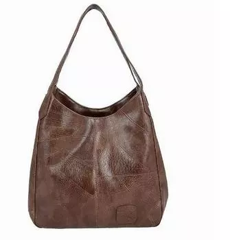 Женская сумка-тоут из мягкой кожи в европейско-американском ретро-стиле, выпуск 2022 г. кофейный