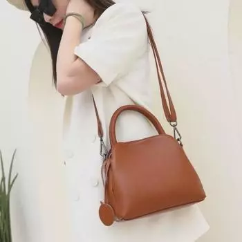 Женская сумка-тоут из натуральной кожи - большая вместительная сумка, простая и стильная, на одно плечо или через плечо 21cm(L) x 10cm(W) x 20cm(H)