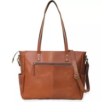 Женская сумка-тоут из натуральной кожи, сумки-портфели и сумки-сумки, сумка-шоппер с кошельком в форме сердца и небольшим мешочком для монет 16 x 12 x 5 in коричневый