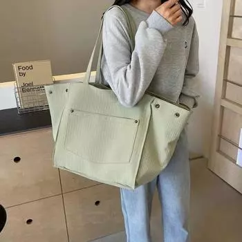 Женская сумка-тоут из нейлона с магнитной застежкой, очень большая вместимость, универсальная повседневная дорожная сумка высокого качества