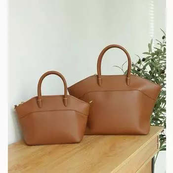 Женская сумка-тоут из спилковой кожи, большие сумки через плечо в форме крыла, модная сумка для поездок на работу 30x10x27cm коричневый