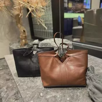 Женская сумка-тоут из высококачественной кожи Yang Shulin: Стильная, вместительная сумка через плечо в европейском и американском стиле 34x32x6 cm