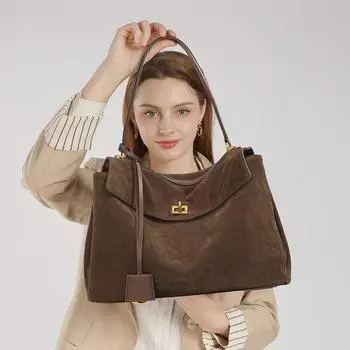 Женская сумка-тоут из высококачественной замши с подмышками - Niche Handbag с большой вместимостью