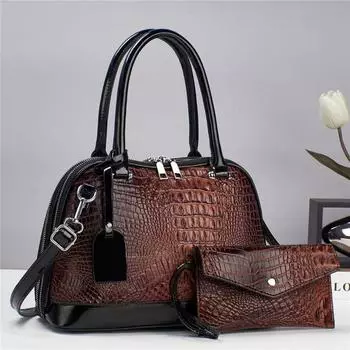 Женская сумка-тоут, модная, большая вместительная кожаная сумка через плечо, женская сумка через плечо в стиле ретро, повседневная, портативная, женская, дизайнерская сумка 30x13x22cm