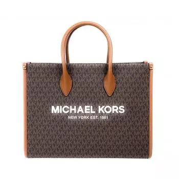 Женская сумка-тоут на плечо Michael Kors Mirella East West темно-коричневого цвета