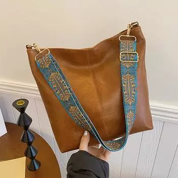 Женская сумка-тоут, однотонная, простая, наплечная сумка из искусственной кожи, на молнии, большая вместимость, повседневная сумка для покупок 24x12x26cm чёрный