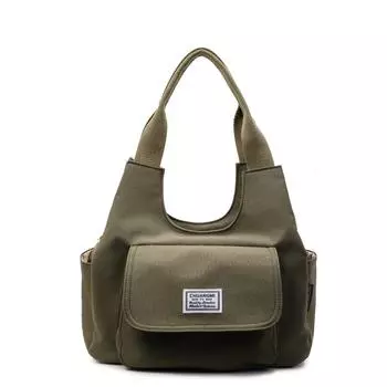 Женская сумка-тоут однотонная зелёный