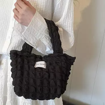 Женская сумка-тоут, повседневная, милая, кошелек для улицы, для отпуска, ежедневного путешествия чёрный