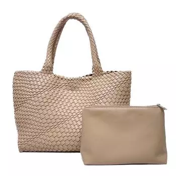 Женская сумка-тоут ручной работы в трансграничном стиле 2023 года с большим объемом и дизайном «Мать и дитя» покинуть белый