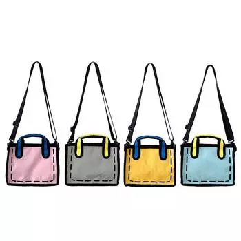 Женская сумка-тоут с героями мультфильмов, новинка, сумки с верхней ручкой, регулируемые ремни, сумка-тоут с 3D рисунком розовый