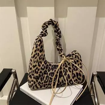 Женская сумка-тоут с леопардовым принтом в стиле ретро, на осень и зиму, новая сумка-мессенджер большой вместимости