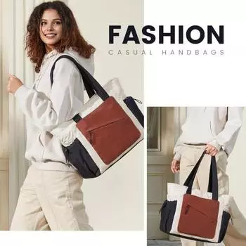 Женская сумка-тоут с подстаканником, цветная сумка-клатч, сумка-пуховик, стеганая сумка через плечо с карманами на молнии для путешествий, работы, улицы чёрный