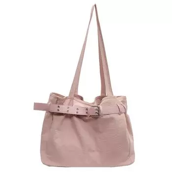 Женская сумка-тоут с внутренними карманами, нейлоновая магнитная застежка, сумка через плечо (черный) QD