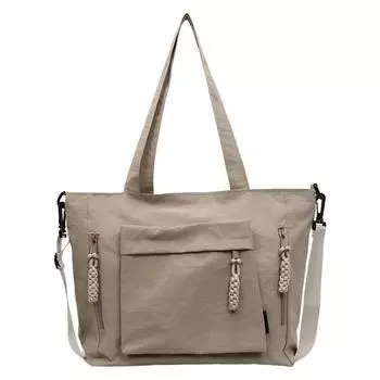 Женская сумка-тоут, сумка для путешественников, студенческая сумка через плечо большой емкости хаки