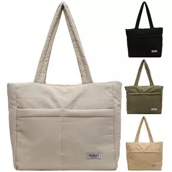 Женская сумка-тоут, сумка-хобо, мягкая сумка на плечо, повседневная осенне-зимняя сумочка бежевый