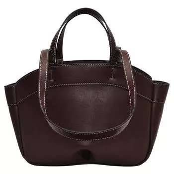 Женская сумка-тоут, сумка подмышкой, большая емкость, искусственная кожа, сумки на плечо, винтажная однотонная сумка через плечо, модные сумки-портфели с кошельком чёрный