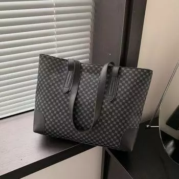 Женская сумка-тоут, универсальная сумка через плечо премиум-класса, сумка через плечо в нишевом стиле, модная сумка большой вместимости коричневый