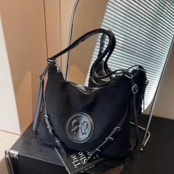 «Женская сумка-тоут в стиле ретро, большой вместимости, 2024 г. — модная сумка через плечо для поездок на работу» 35*11*30 коричневый