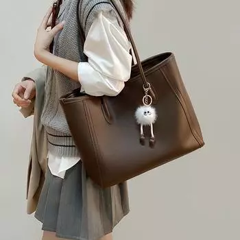 Женская сумка-тоут женская весна/лето коммют легкая роскошная большая сумка сумка через плечо коричневый