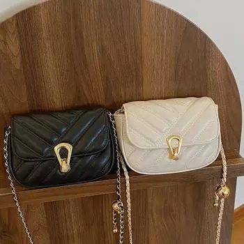 Женская сумка-трансформер с замком в стиле иностранного стиля, с цепочкой из бриллиантов, с вышивкой нитью, маленькая квадратная, с золотым шариком, на одно плечо