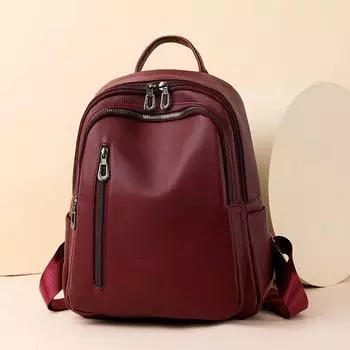 Женская сумка уличный тренд PU рюкзак большой емкости модная дорожная сумка для отдыха чёрный