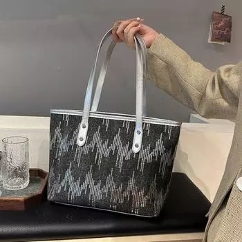 Женская сумка Универсальная студенческая модная сумка через плечо Модная дорожная сумка Новая холщовая сумка Кошельки и сумки чёрный