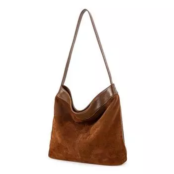 Женская сумка VENOF, кожаная сумка через плечо, модная складная сумка для свиданий, высококачественные сумки-ведра из коровьей кожи, женская универсальная сумка через плечо коричневый