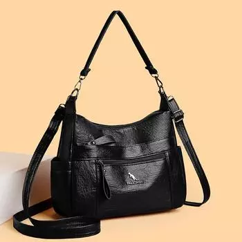 Женская сумка Весенняя сумка через плечо Женская сумка через плечо Женская сумка через плечо для мам чёрный