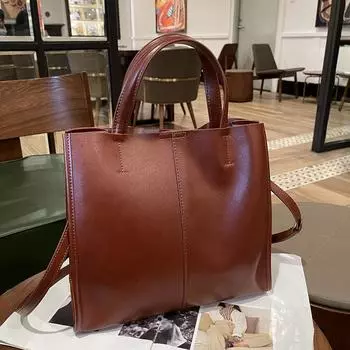 Женская сумка Весна и Лето Вертикальная Квадратная Сумка Простая Одна Плечевая Сумка Через Плечо Большая Сумка 29*27*13CM