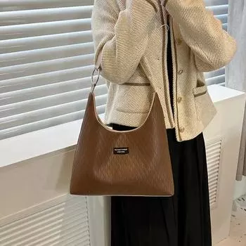 Женская сумка Весна Новые Роскошные Дизайнерские Сумки Дамская Мода Плечевые Сумки Подмышки Простые Повседневные Сумки Из Искусственной Кожи