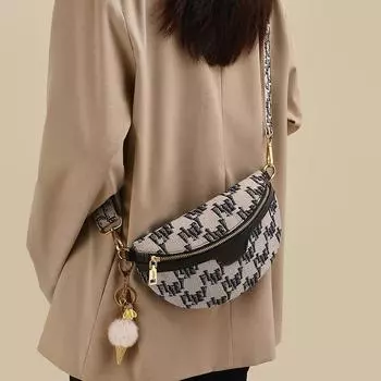 Женская сумка Высококачественная сумка через плечо Sense Модная поясная сумка на грудь Холщовая сумка через подмышку
