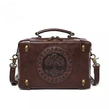 Женская сумка в европейском и американском стиле панк ретро тисненая женская сумка через плечо с косым ремешком портативная