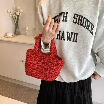 Женская сумка в стиле иностранного стиля, повседневная, простая, модная, летняя, 2024 года, новая, модная, индивидуальная, красивая сумка-ведро чёрный