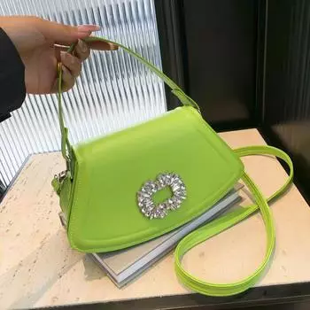 Женская сумка в стиле ретро иностранного стиля 2024 года, новая простая и модная сумка-мессенджер через плечо чёрный