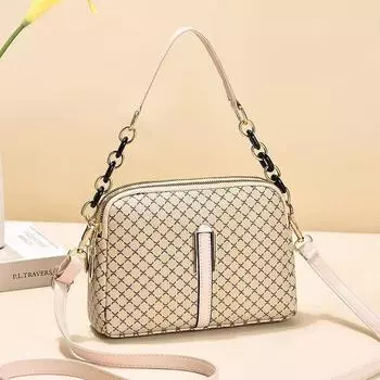 Женская сумка в стиле ретро, ручная кладь, большая вместимость, маленькая квадратная сумка, женская сумка, сумка через плечо, сумка-мессенджер 26*12*20 чёрный