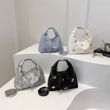 Женская сумка в стиле ретро с подмышками, новый стиль, ручная сумка в форме полумесяца, модная сумка через плечо, простая сумка для поездок на работу и обратно