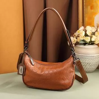 Женская сумка в стиле ретро, сумка через плечо, сумка через плечо, женская сумка большой емкости коричневый