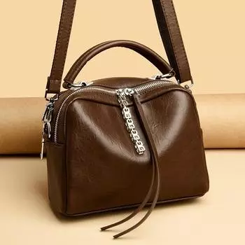 Женская сумка в западном стиле во французском стиле, модная сумка, женская новая универсальная маленькая сумка на одно плечо 2024 года, двухслойная сумка через плечо большой вместимости