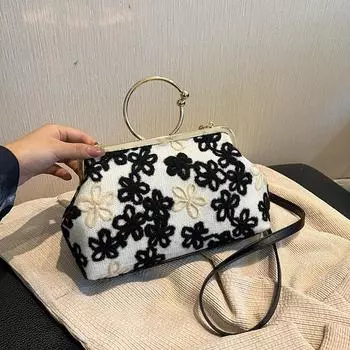 Женская сумка-вечеринка Clip Banquet New Mesh Flower