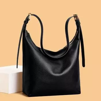 Женская сумка-ведро из натуральной кожи, сумка через плечо из натуральной кожи, женская сумка большой вместимости