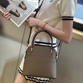 Женская сумка-ведро из натуральной кожи, модная сумка через плечо из натуральной кожи One Size белый